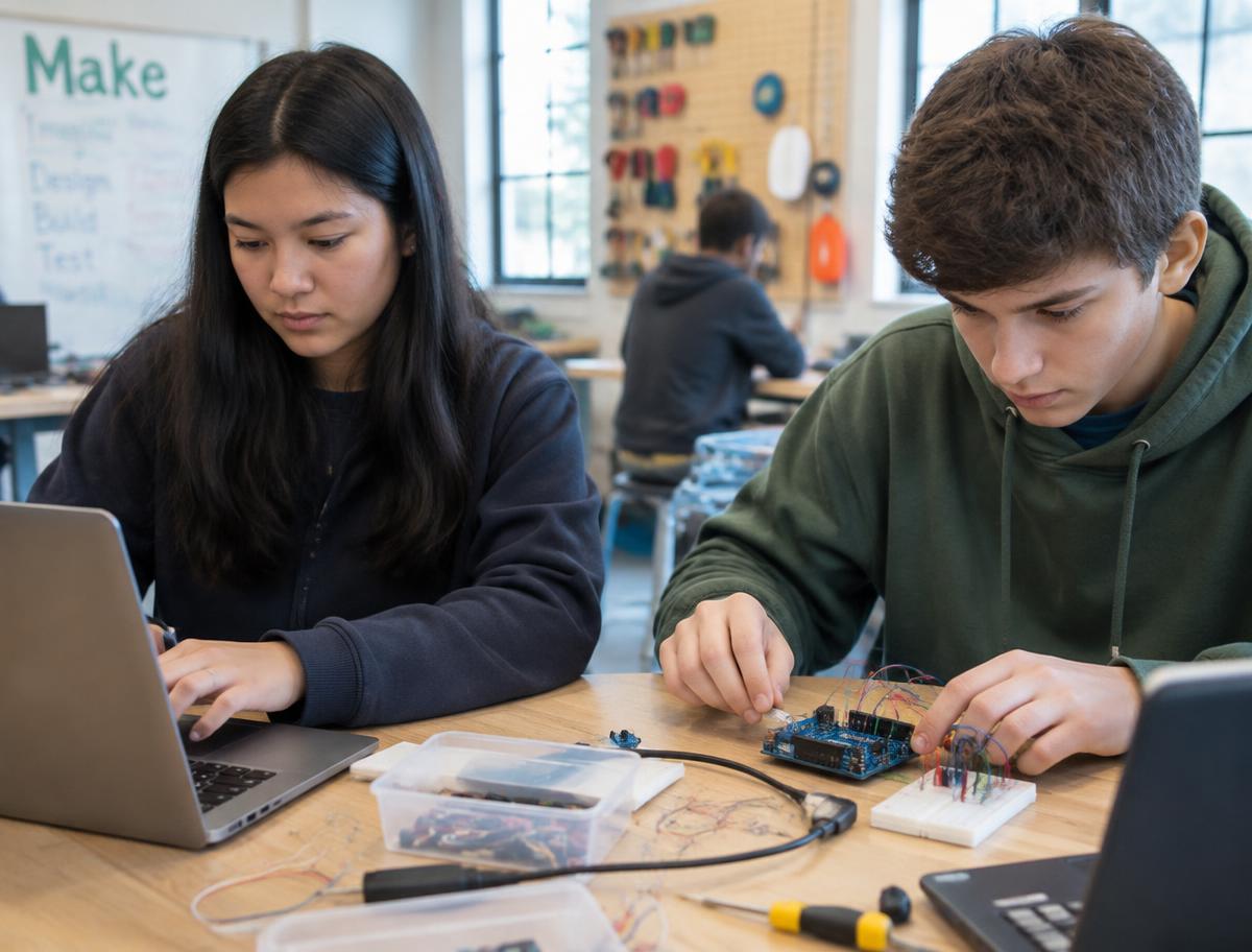 STEM Camps: Build, code, experiment and solve real problems.